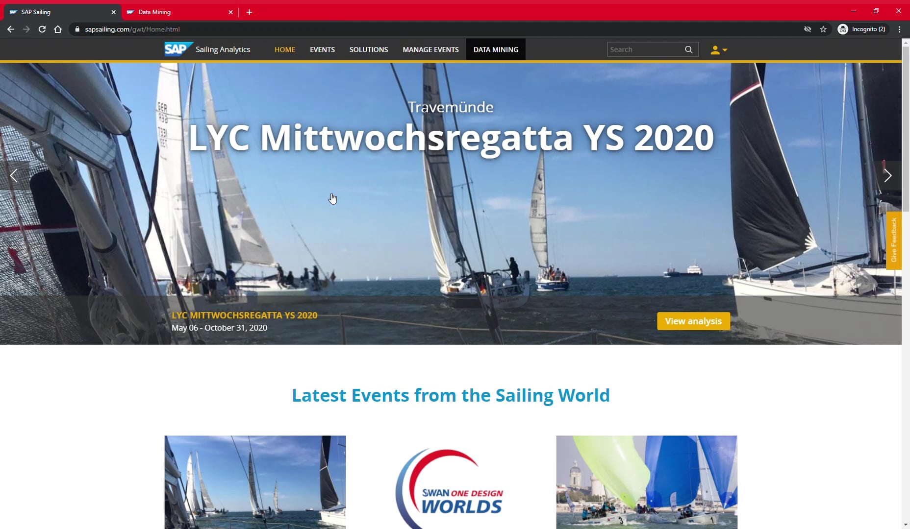 An Introduction to the SAP Sailing Analytics Data Mining Tool