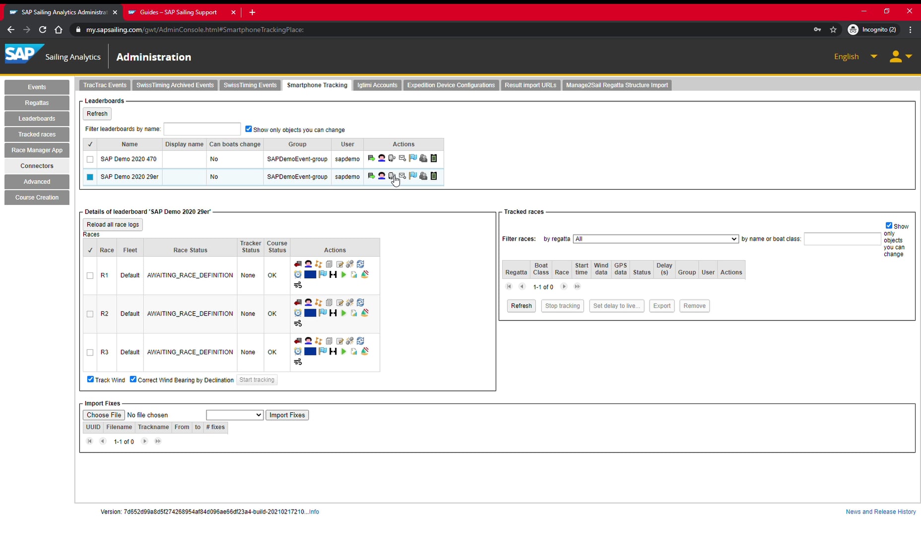 Import a track from a GPX file