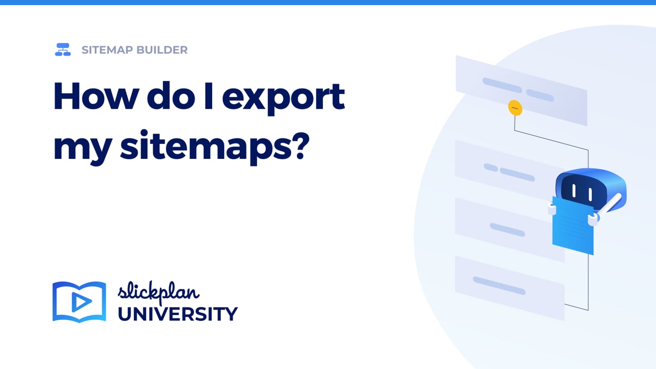 How do I export my sitemaps