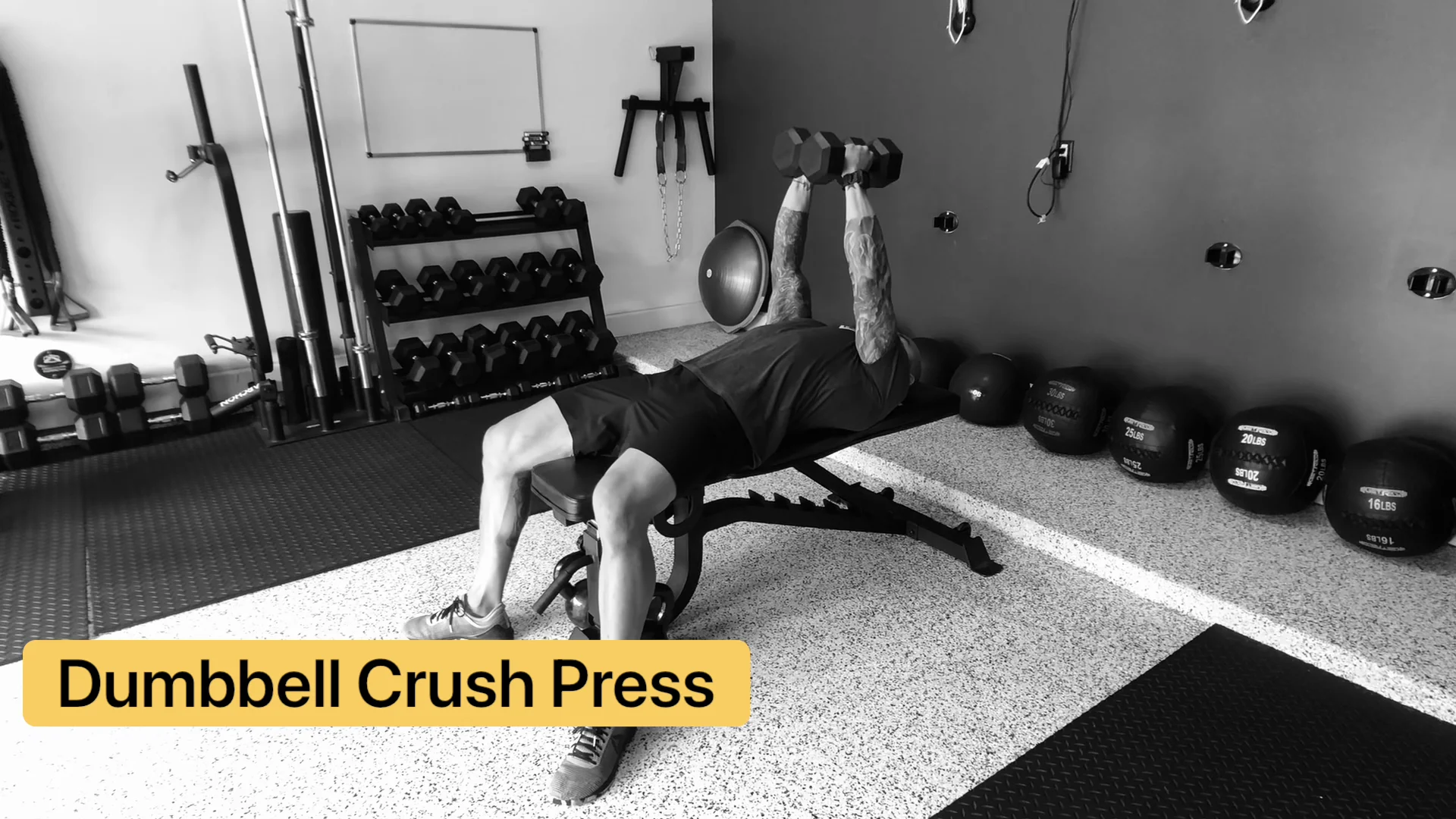 Dumbbell discount crush press