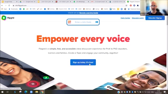 ניהול דיון באמצעות סרטוני וידאו בכלי ה Flipgrid, עמוס רבן
