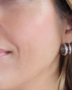 Video: 14K Gold Ruby Diamonds Earrings