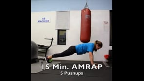 Pushups, Burpees, Squat Jumps, Alternating Lunges, Jumping Jacks, High Knees, Squats