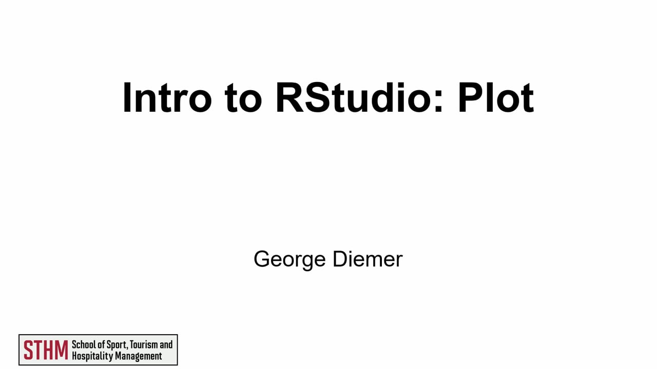 Intro to RStudio Plots