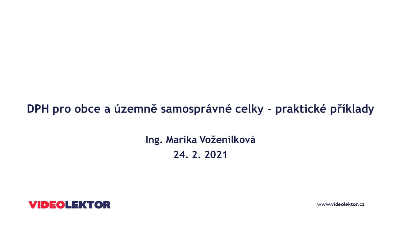 DPH pro obce a územně samosprávné celky – praktické příklady