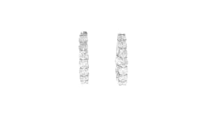 4.00 ct. t.w. Diamond Inside-Outside Hoop Earrings in Platinum. 34