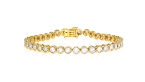 2.30 ct. t.w. Bezel-Set Diamond Bracelet in 18kt Gold Over Sterling. 8