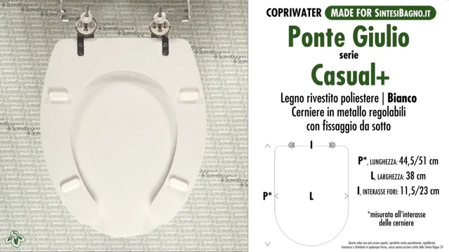 COPRIWATER PER DISABILI BIANCO PONTE GIULIO ROSSARI