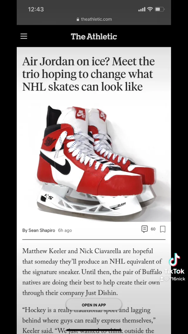 Air Jordan on ice? Meet the trio hoping to change what NHL skates can look  like - The Athletic