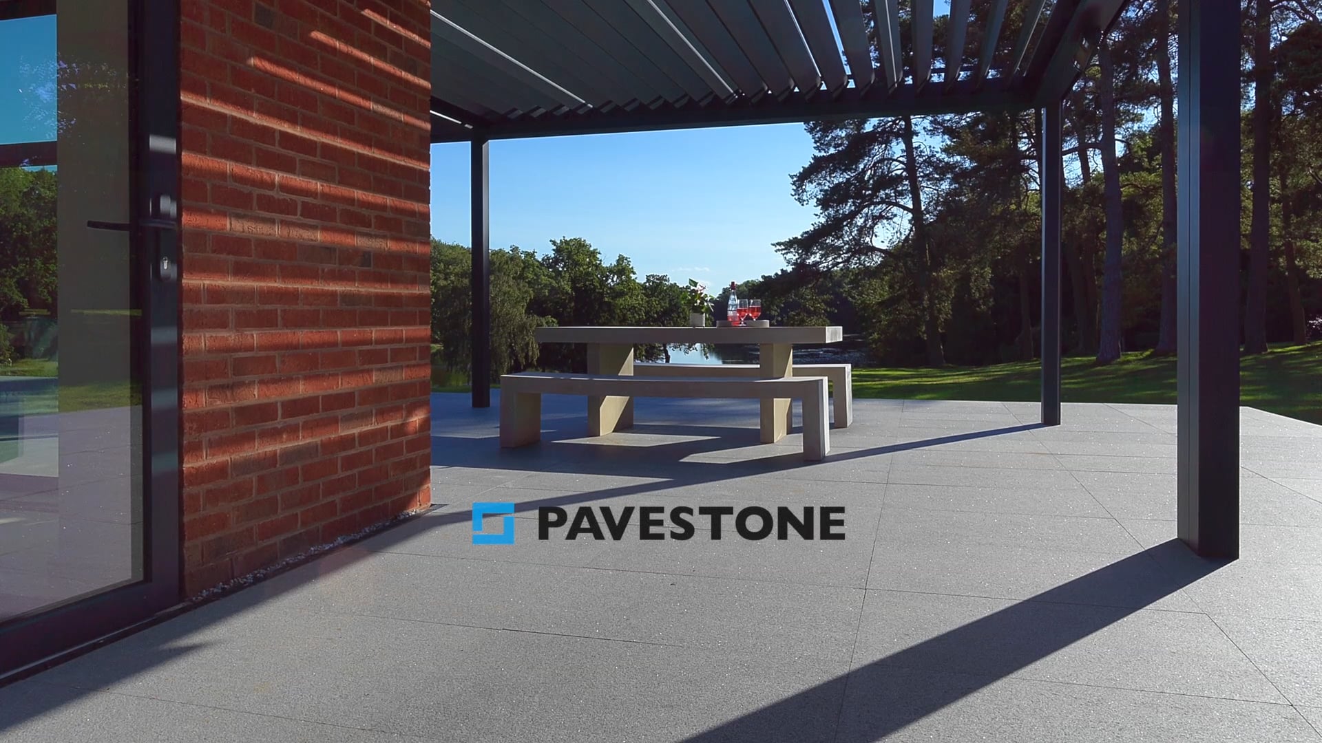 Pavestone Granite Carbon Porcelain Patio Paving On Vimeo