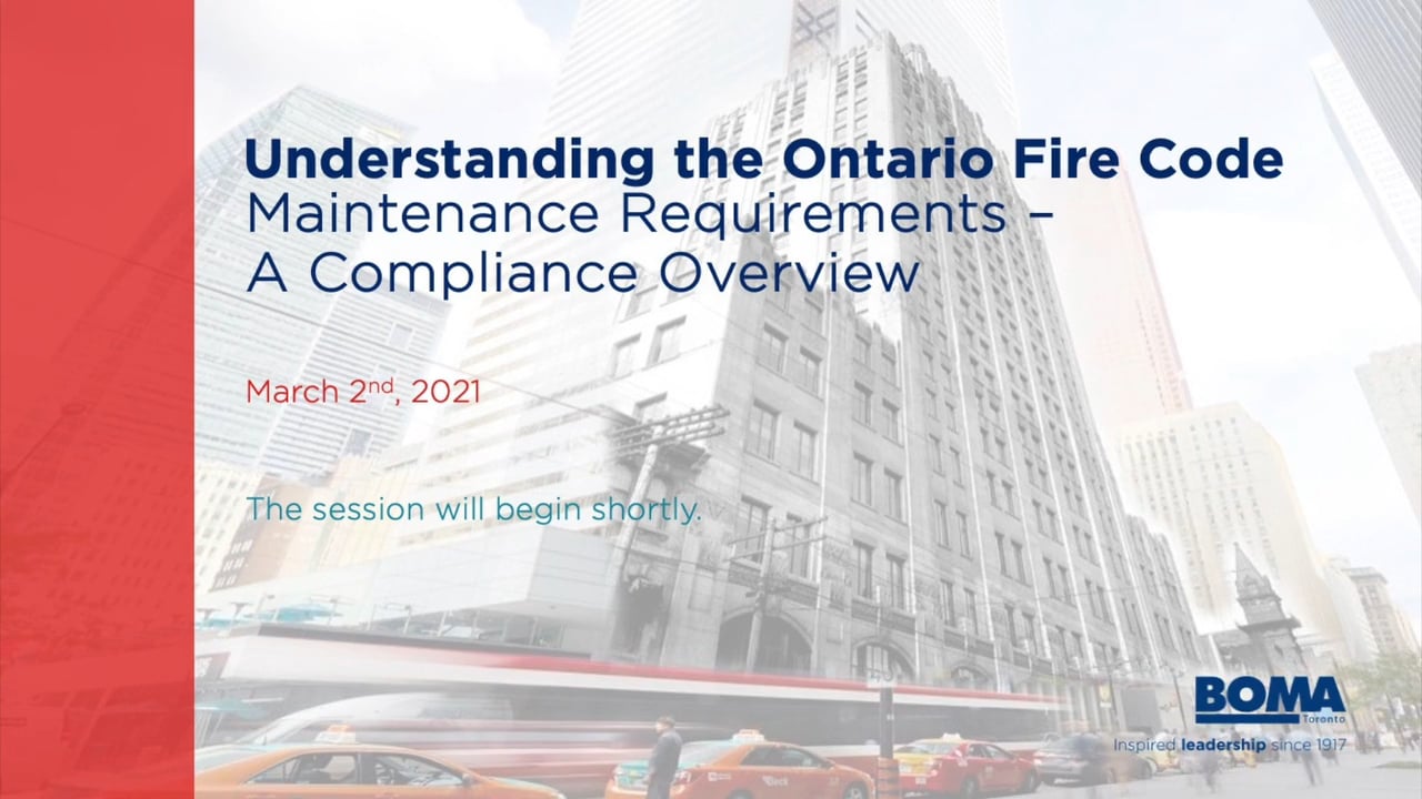 Understanding the Ontario Fire Code Maintenance Requirements - A ...