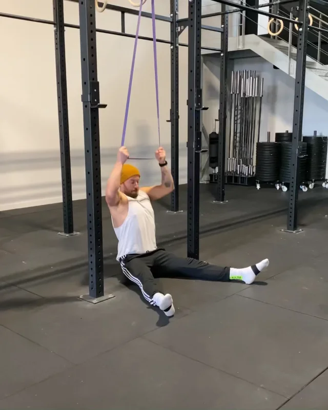 Bodyweight Bar Horizontal rows. a pull up regression 