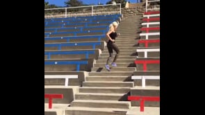 Stair Running, Step Jumps, Step Up With Knee Raise, Stair Lunge