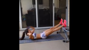Mountain Climbers, Crunch Variation, Crunch with Knees to Chest, Jumping Rope