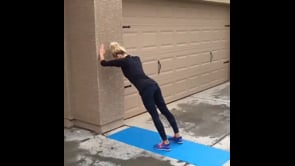 Wall Pushups, Wall Plank Variation