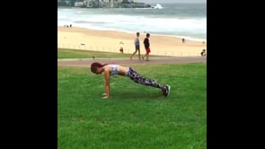 Plank with Opposite Arm and Leg Lift, Pushups, Elbow Plank Variation, Plank Forward High Knee Lifts