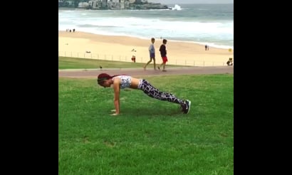 Plank with Opposite Arm and Leg Lift, Pushups, Elbow Plank Variation, Plank Forward High Knee Lifts