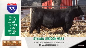 Lot #33 - S16 MA LEXICON 9331