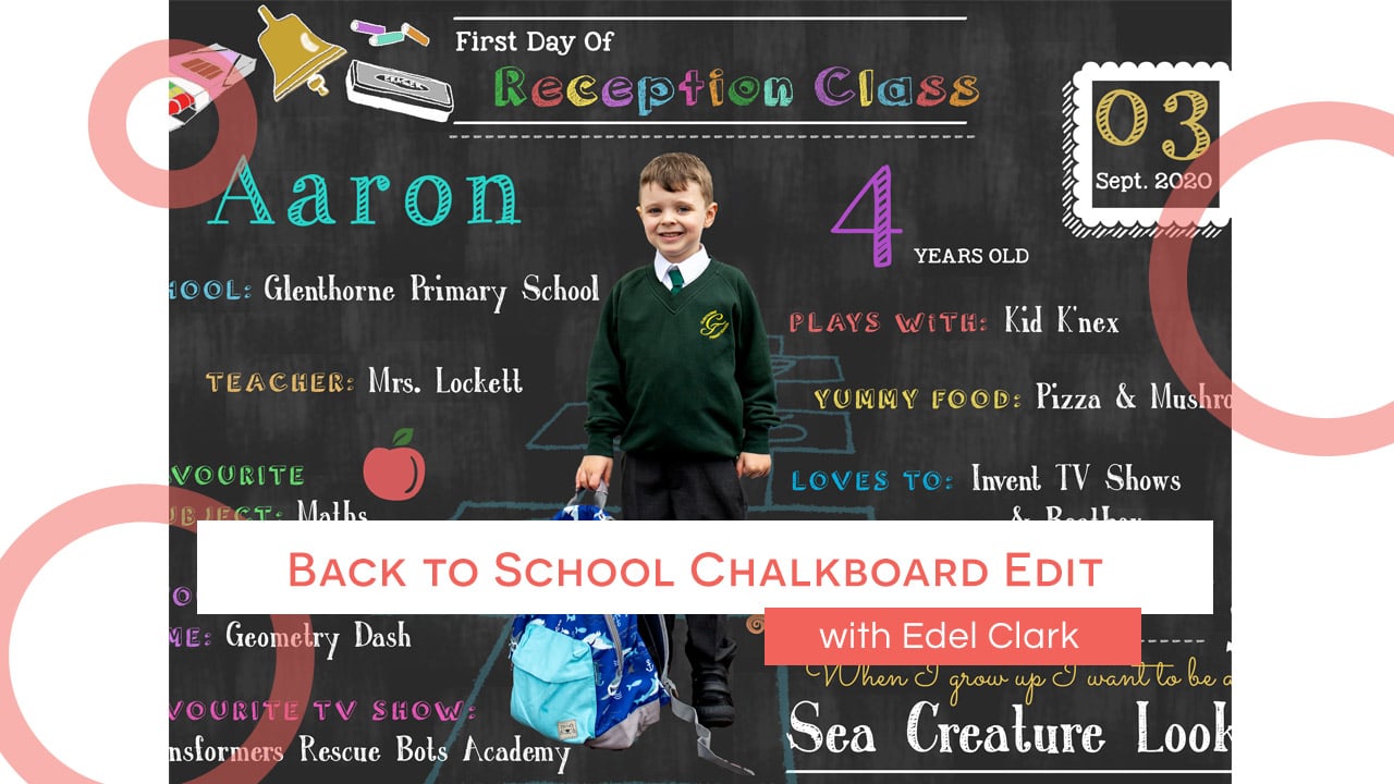 Back To School Chalkboard Edit with Edel