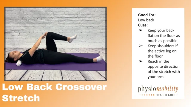 Lower Back Stretches, Leg Cross-over Lower Back Stretch - video