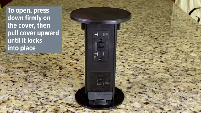 Automatic Pop Up Socket, Pop Up Power Outlet with Wireless Charger, Pulling Pop