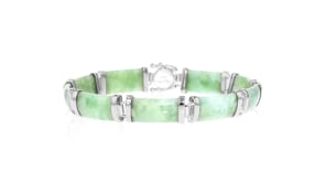 Jade Good Fortune Bracelet in Sterling Silver