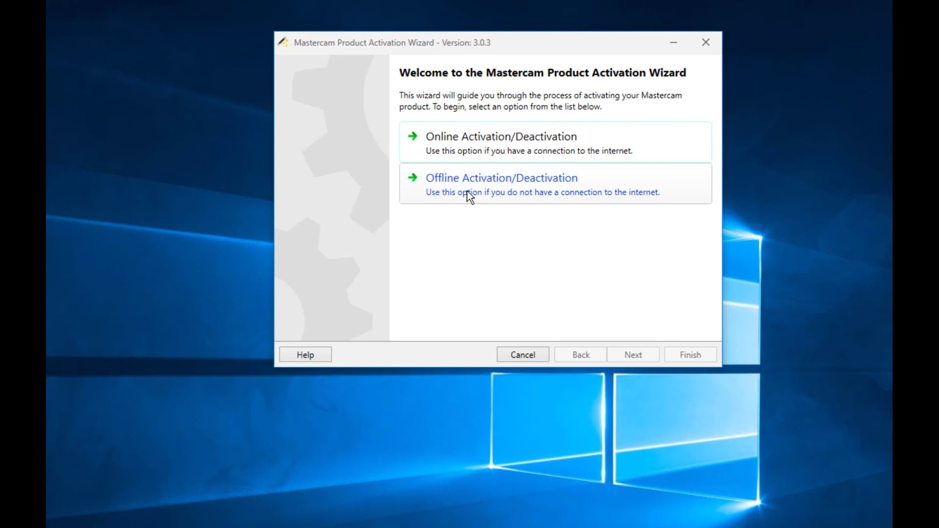 How to set up a Software License -Offline Activation (single seat)