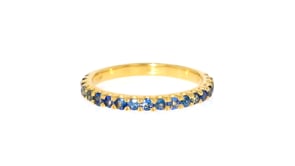 80 ct. t.w. Sapphire Ring in 18kt Gold Over Sterling
