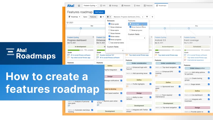 Aha Roadmaps How To Create A Features Roadmap Aha Software