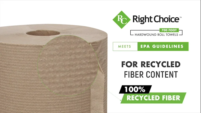 Right Choice® Natural Hardwound Roll Towel 700′ – Right Choice Brands