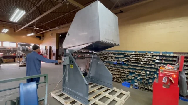 Food grade stainless steel BIN DUMPER for up to 40x48 totes, boxes