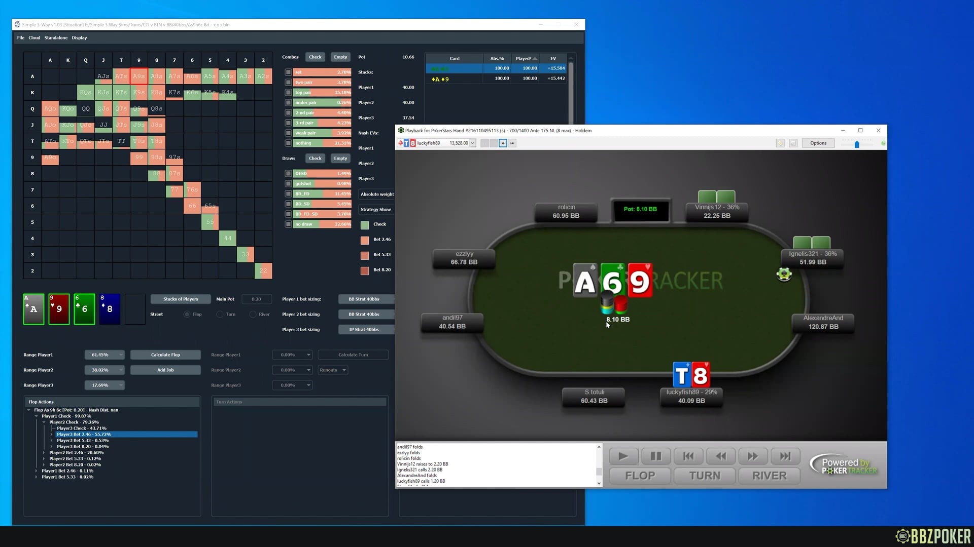 Simple 3way 30bb Reports + HH Review (A96 – Q98ss – 975ss)