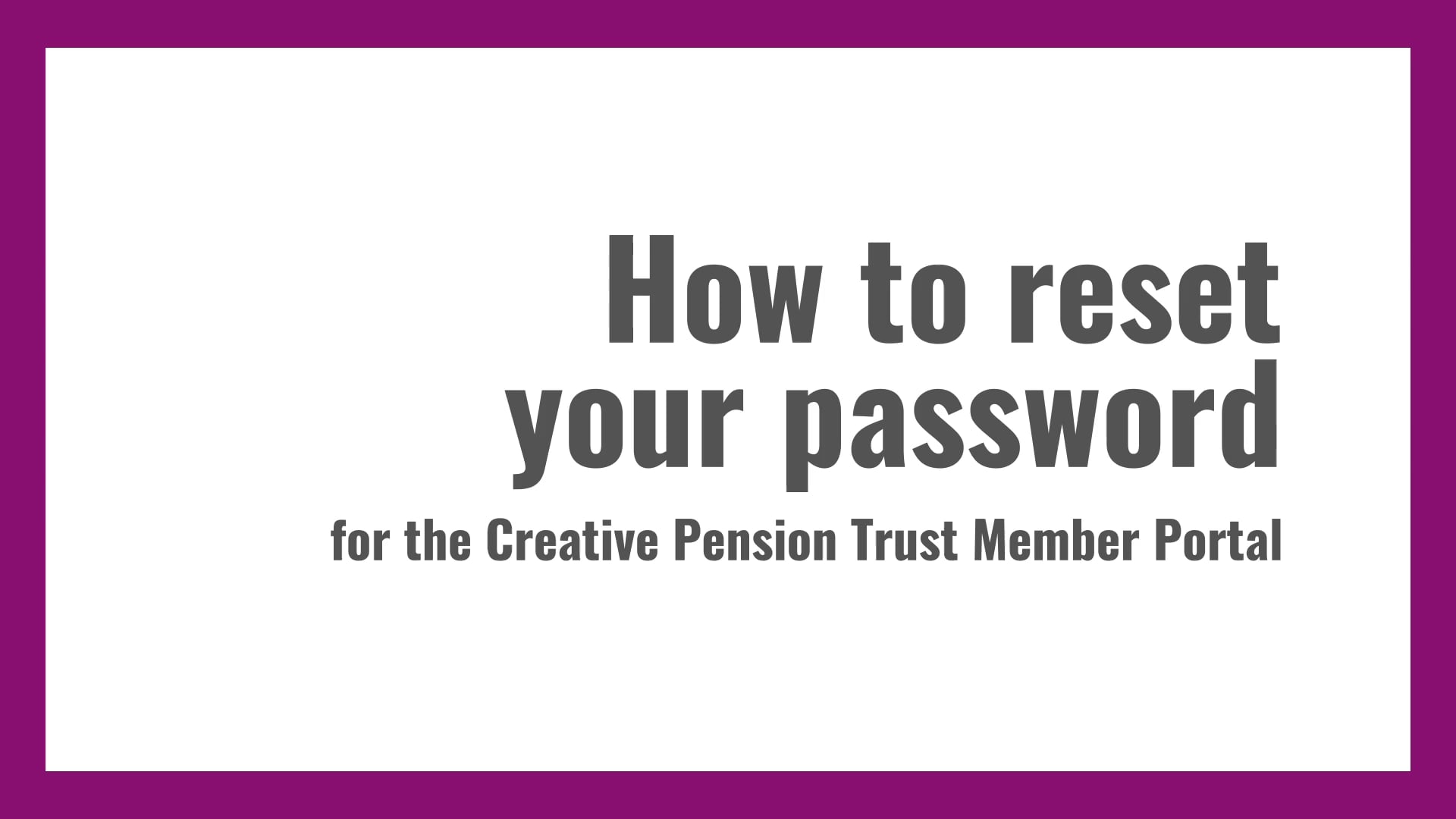 How to reset your password on Vimeo