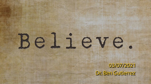 Believe 1 | March 7, 2021