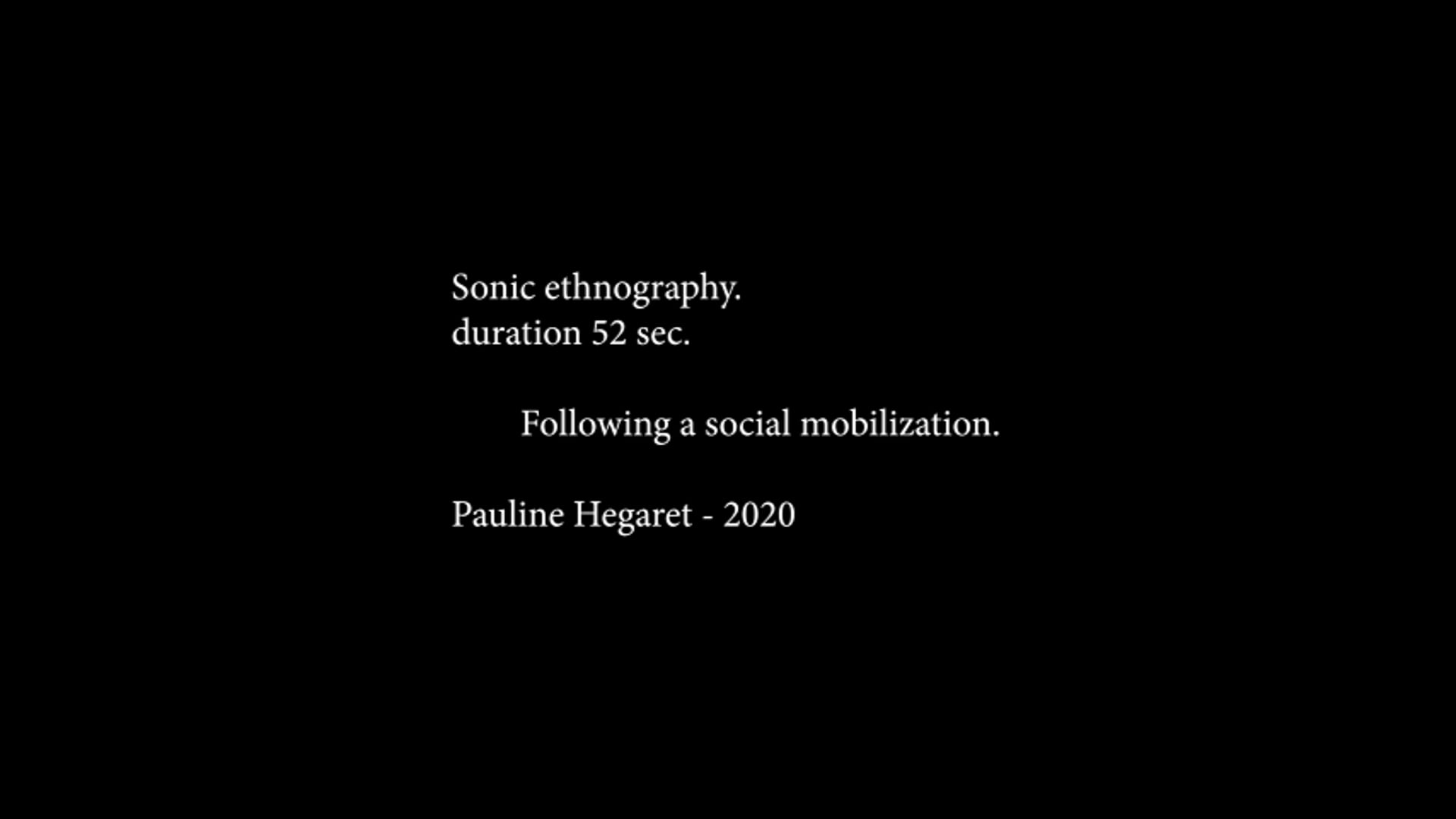 Sonic urban ethnography - 2019 Chile