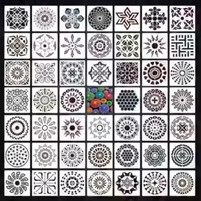 Stencil composto da 4 fantasie per realizzare quattro mandala perfetti