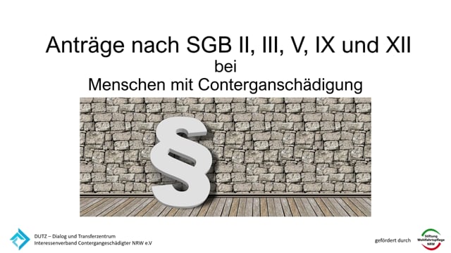 Antraege nach SGB II, III,V IX und XII