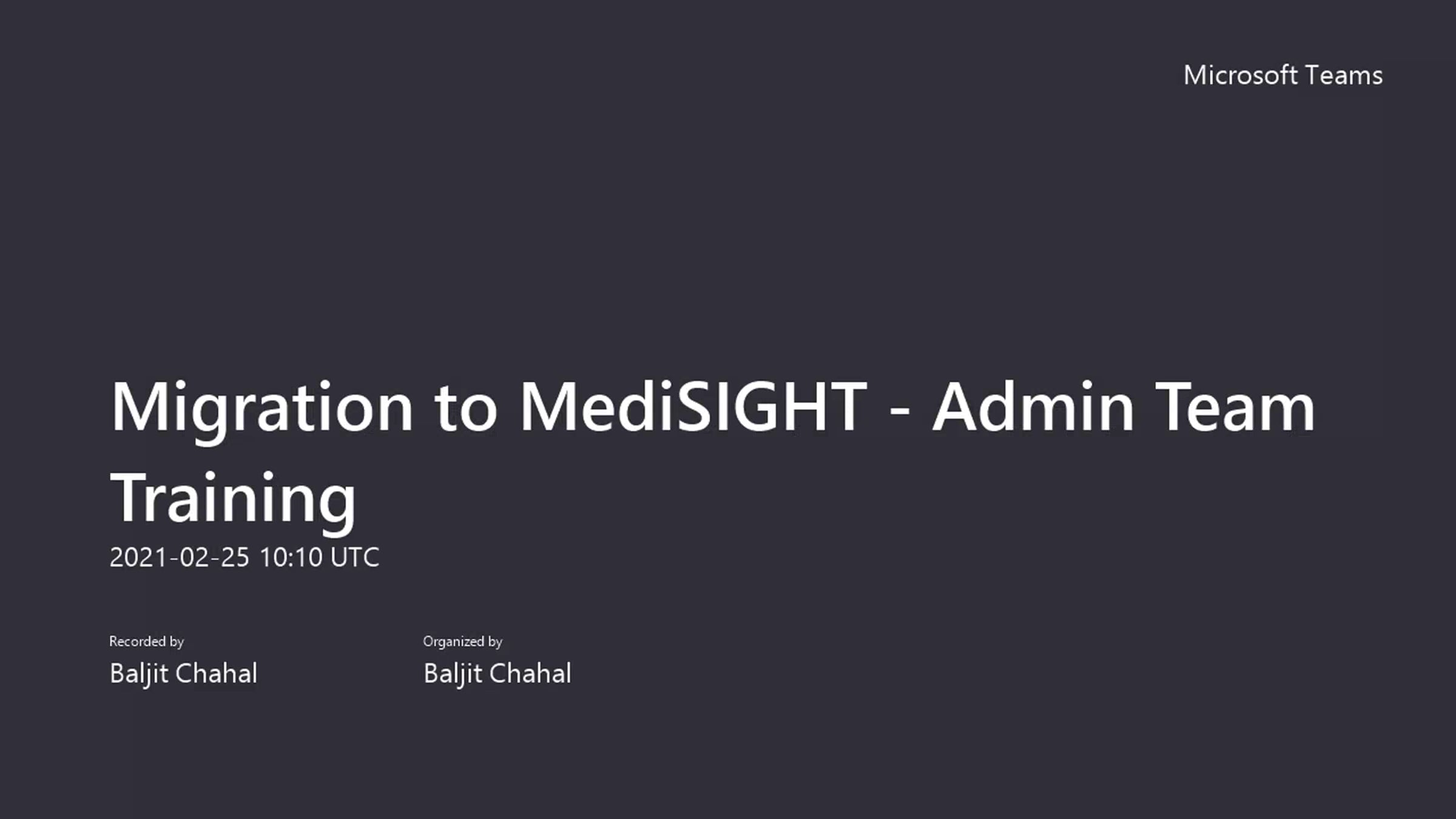 Migration to MediSIGHT - Admin Team Training | Videos & Movies on Vimeo