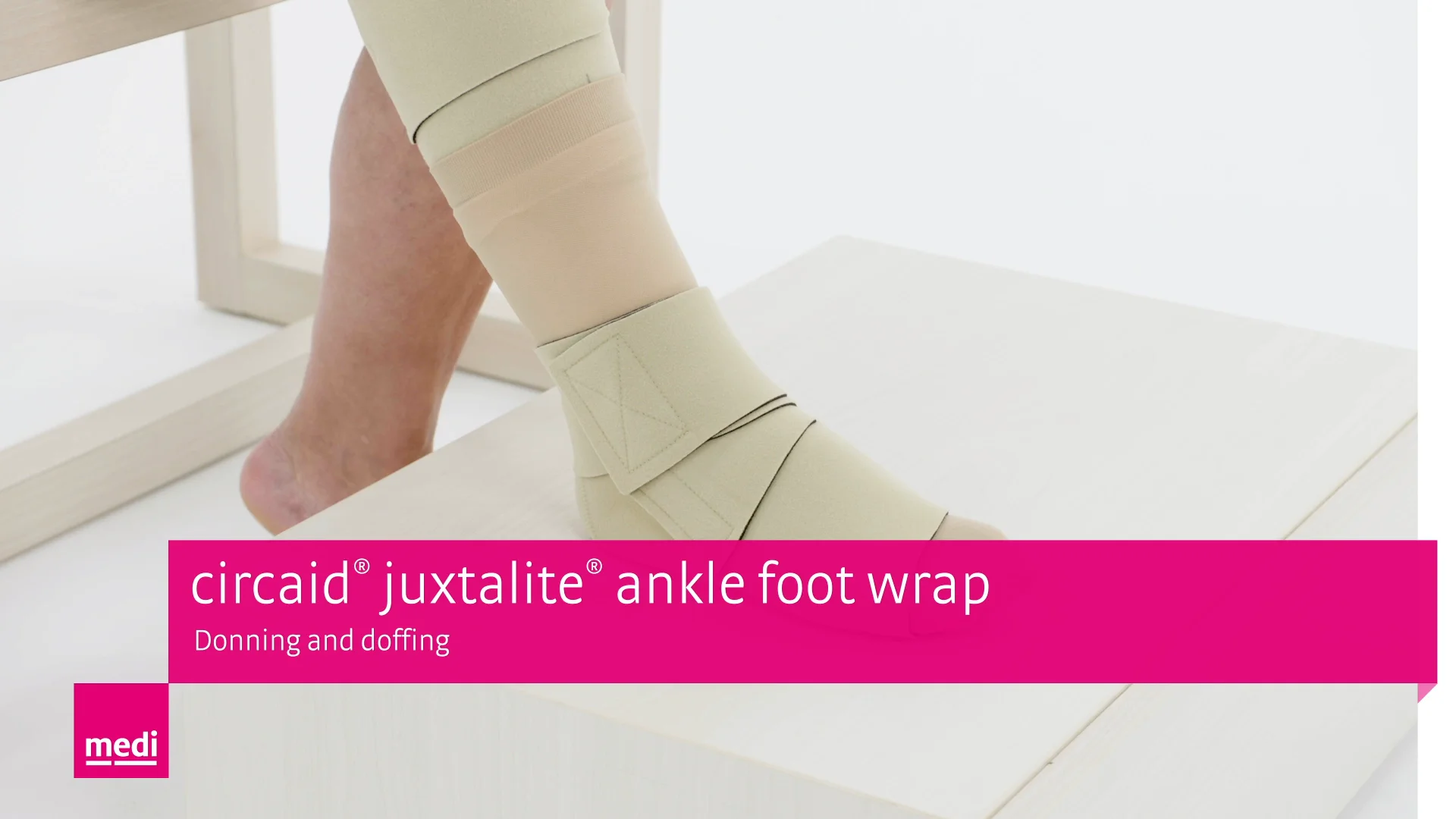 circaid® juxtalite® ankle foot wrap: Donning and doffing on Vimeo