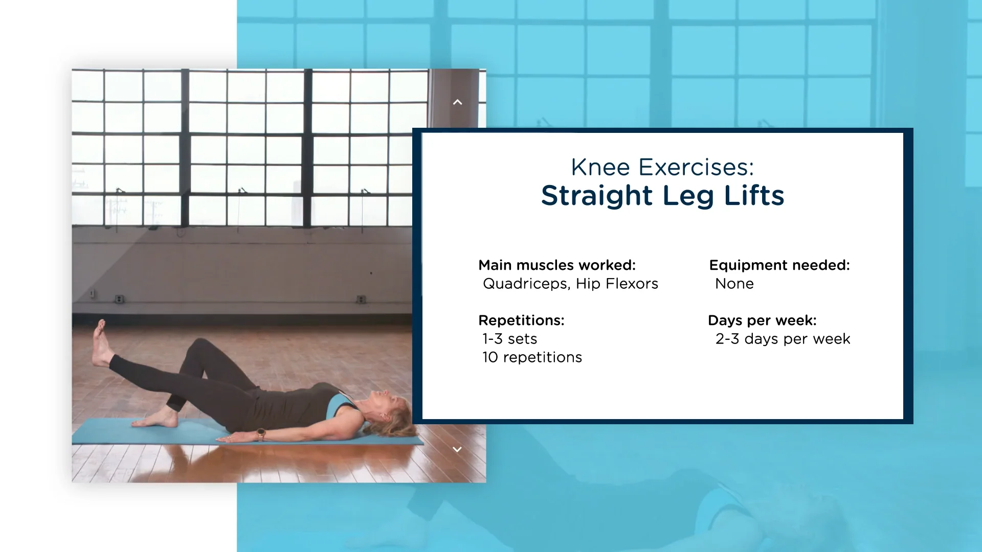 MiCare Path - Stretches - 37_Knee_Exercises_Straight_Leg_Lift V2 on Vimeo