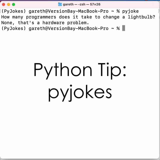 Python Tip: pyjokes