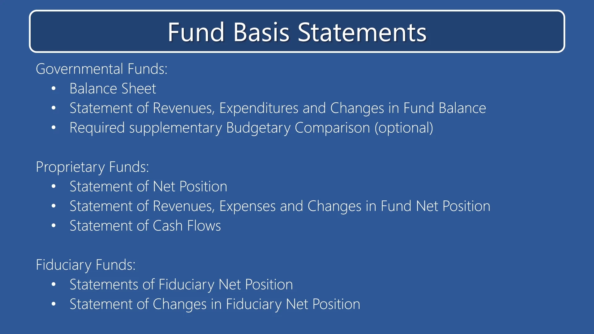 Fund Basis Statements on Vimeo