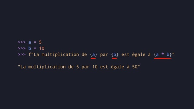 La concaténation et les f-string
