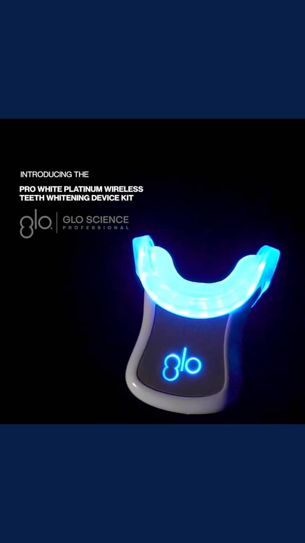 Available NOW from your dentist GLO Pro White Platinum Wireless Teeth
