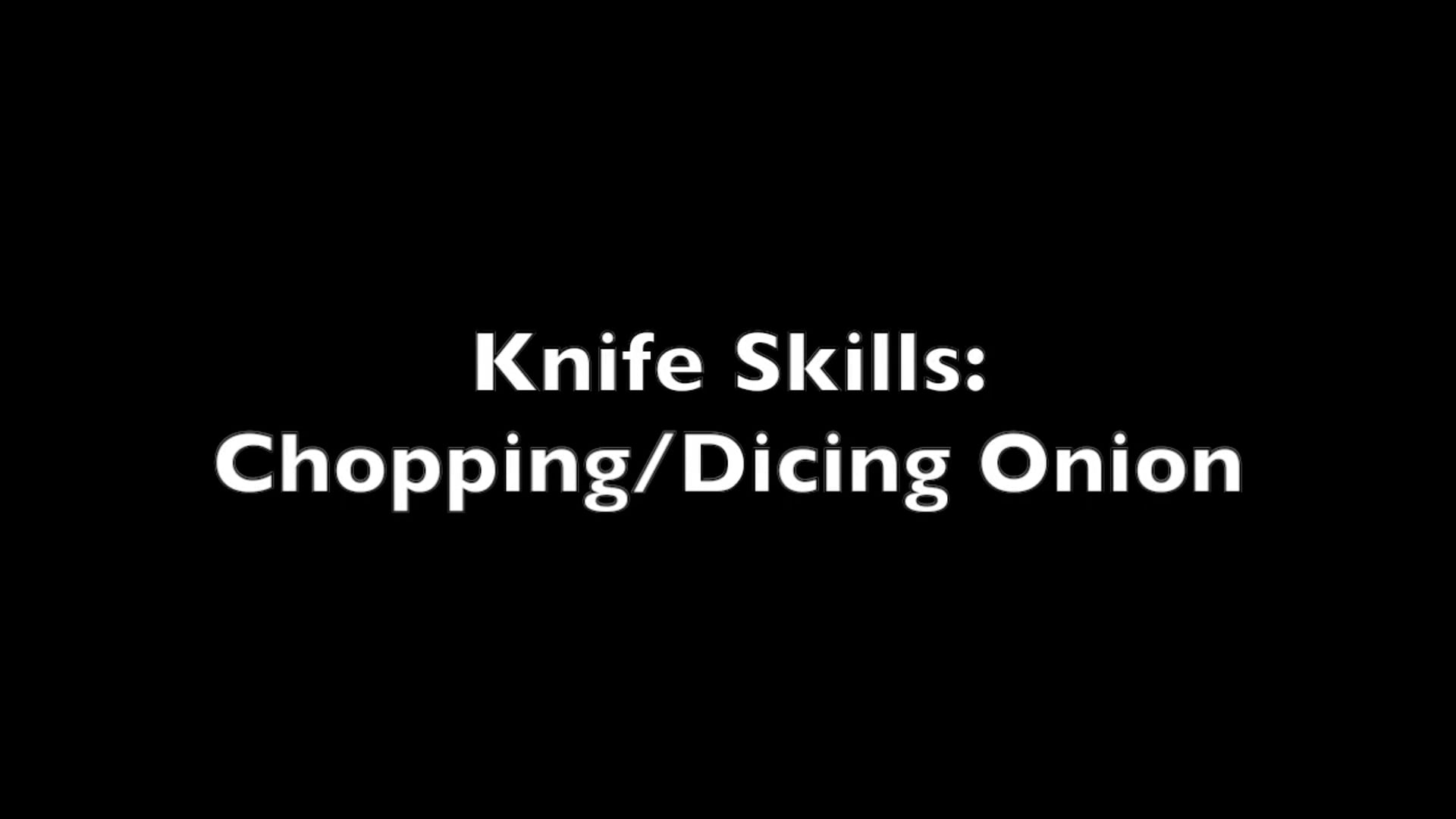 Chopping Onion