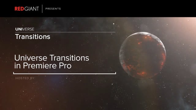 pint fantom Anden klasse Universe Transitions in Premiere Pro [Red Giant Master Playlist] -  Cineversity Training and Tools for Cinema 4D