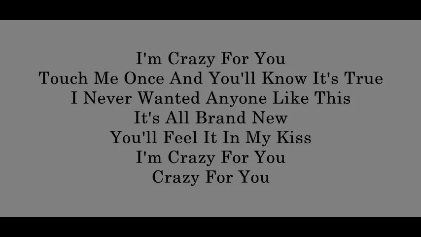 Crazy For You Lyrics - Follow Lyrics