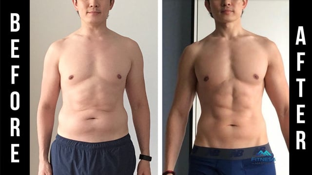 Harvey, 40, before and after