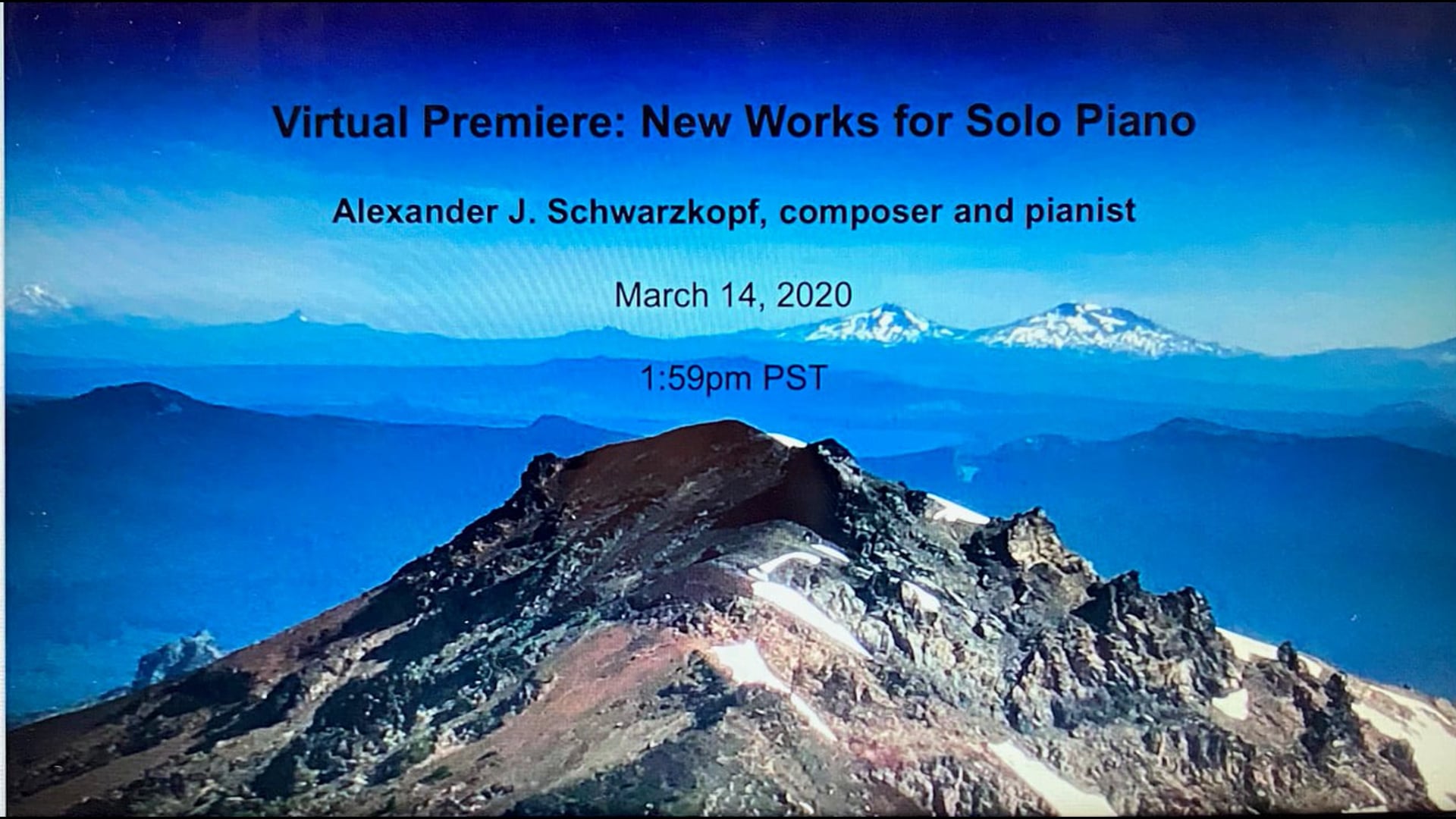 Alexander Schwarzkopf: Musical Reflections during Pandemic