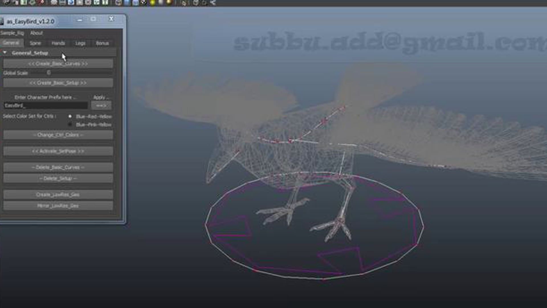 as_EasyBird : Auto Bird Rigging In Maya -By Subbu Addanki